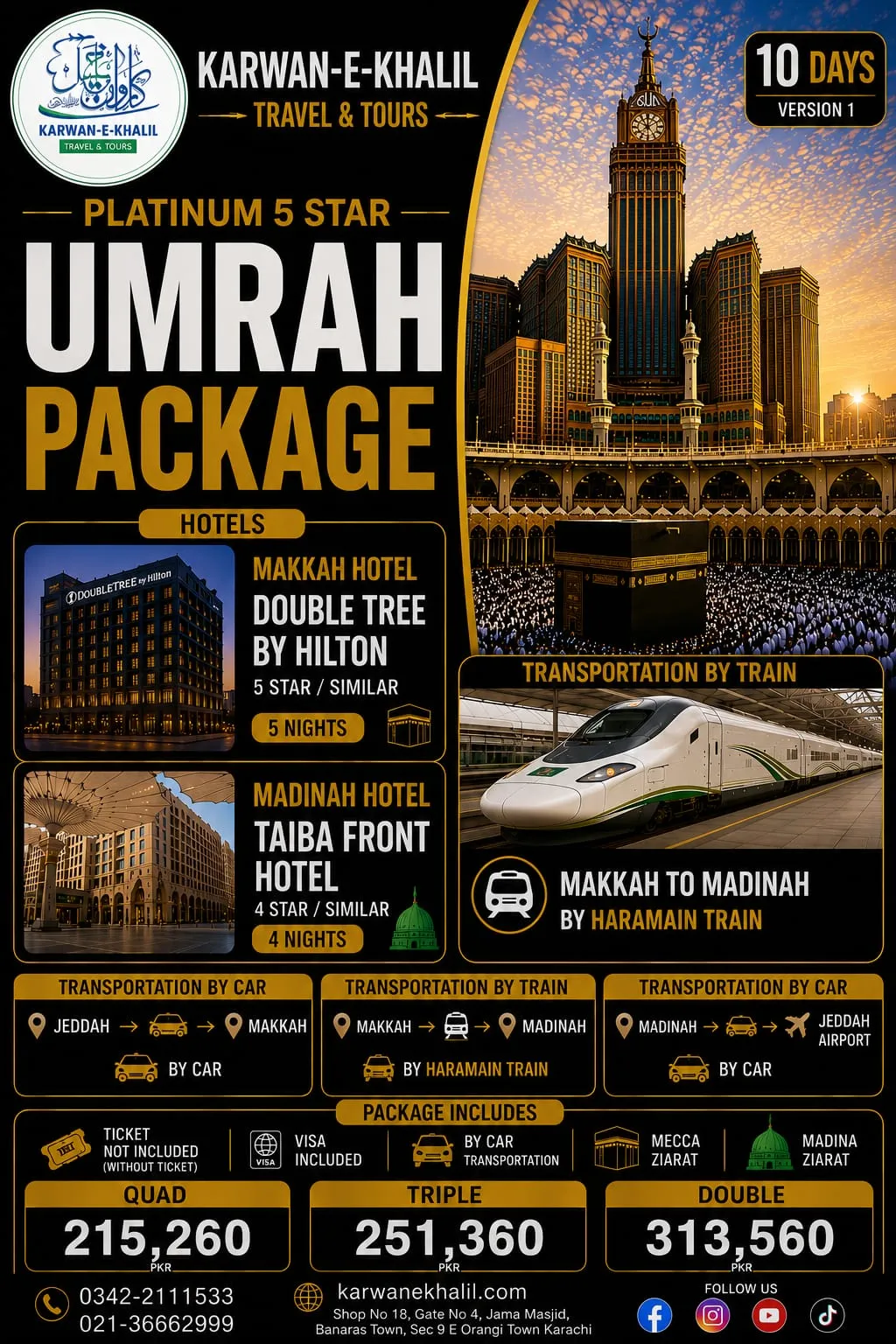 10 days Umrah Packages Karachi
